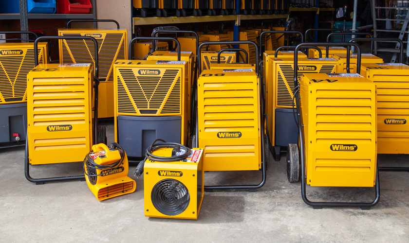 Luftentfeuchter und Ventilatoren